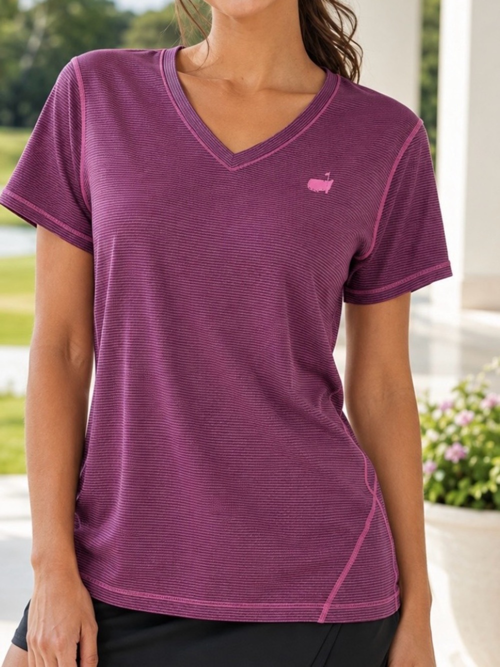 Masters Women's V-Neck Short-Sleeve Tee - Plum